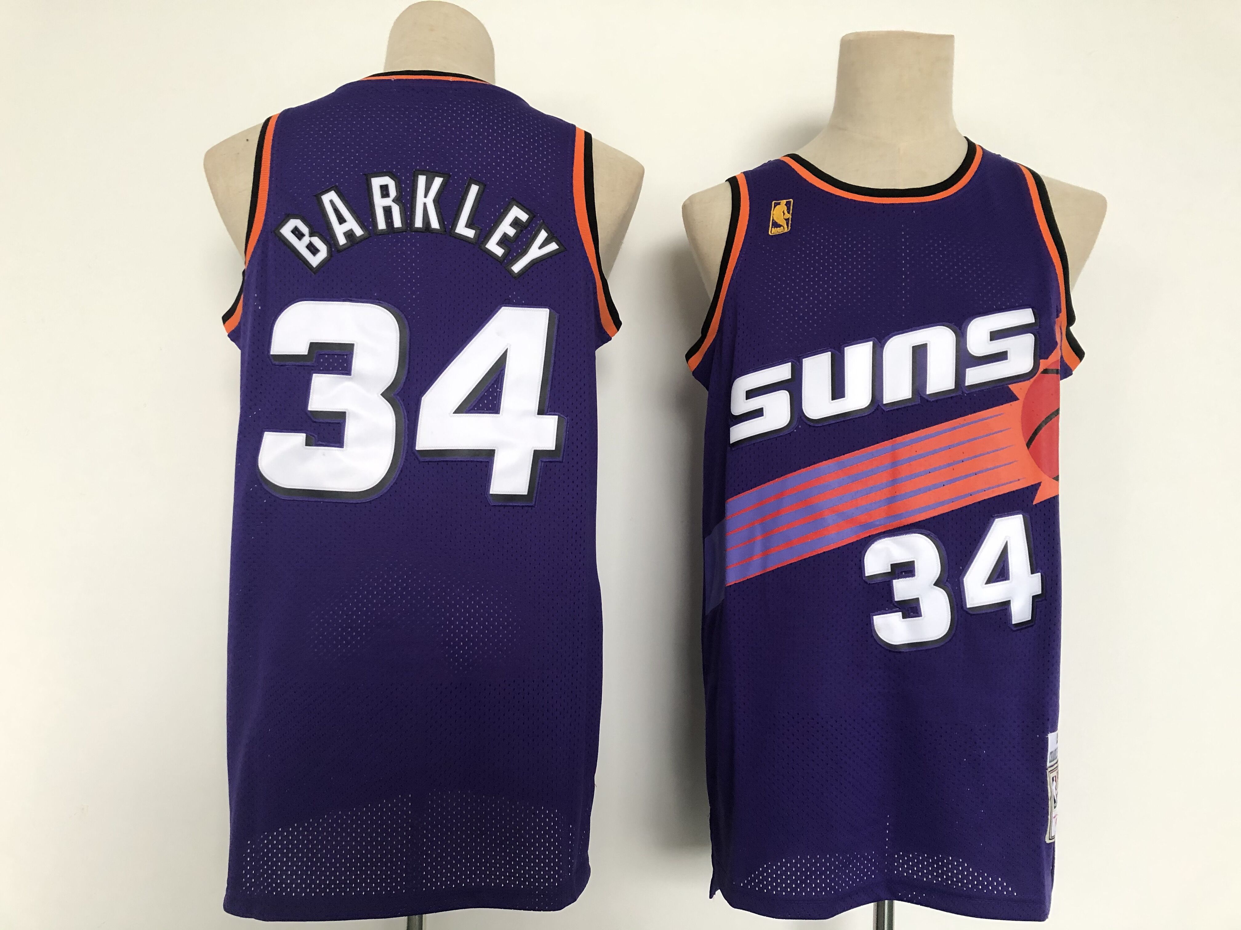 Men Phoenix Suns #34 Barkley Purple Throwback 2021 NBA Jersey->phoenix suns->NBA Jersey
